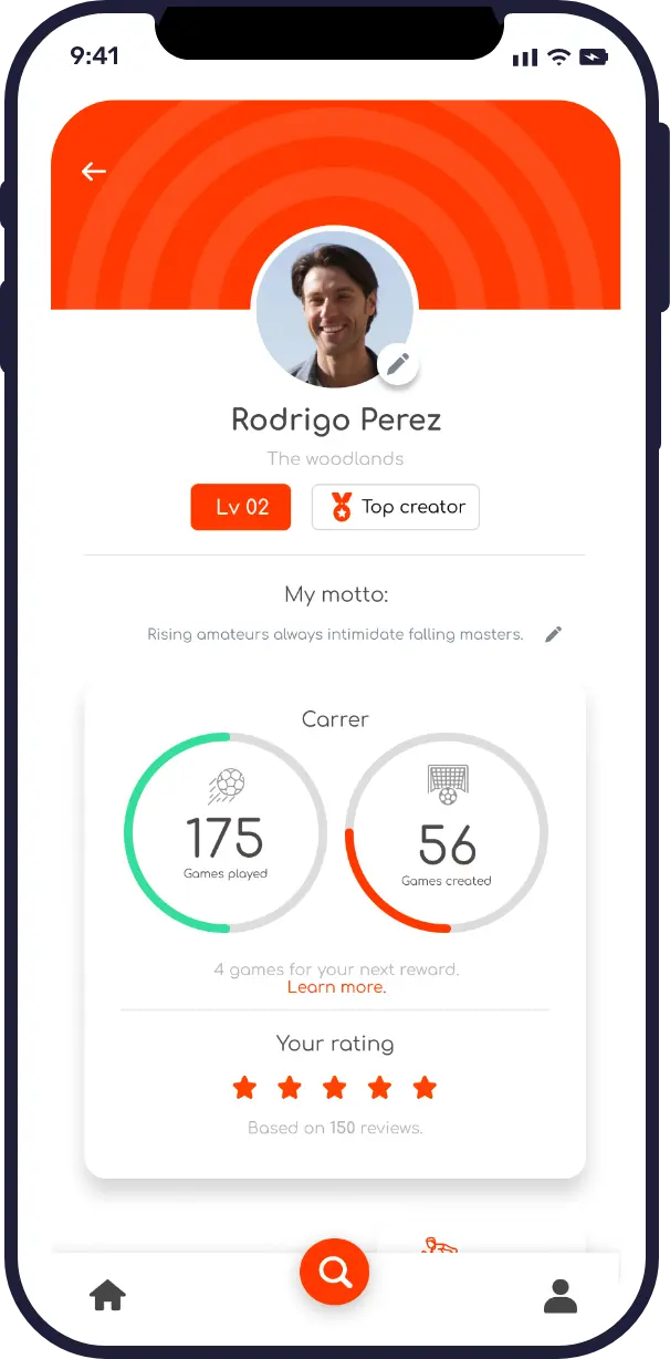 Cascarita profile with match overview